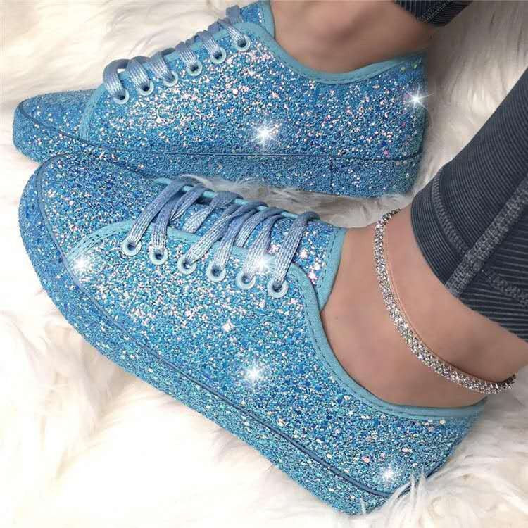 Women's Glittering Sneakers with Breathable Sole and Extra Comfort Lune London