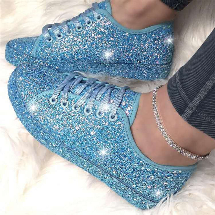 Women's Glittering Sneakers with Breathable Sole and Extra Comfort Lune London