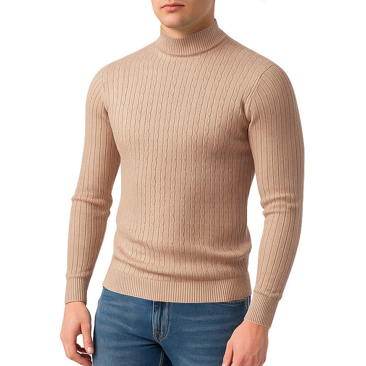High-quality knitted turtleneck sweater for men Lune London