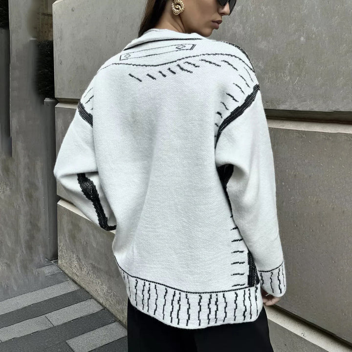Ladies fashionable knitted cardigan with a unique design Lune London