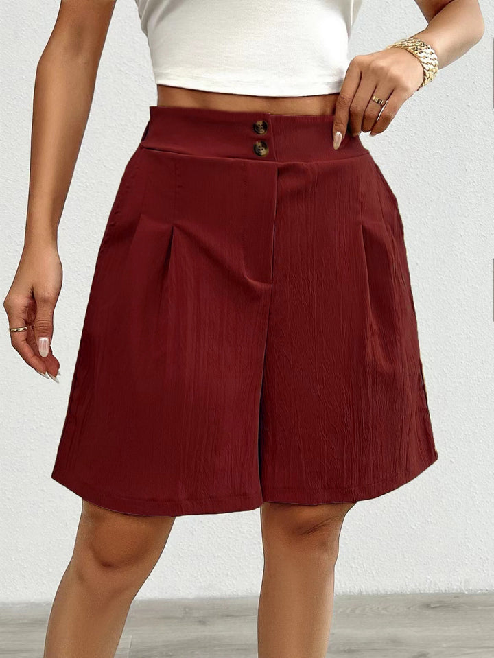 Women's Fashion Shorts with elegant button placket Lune London