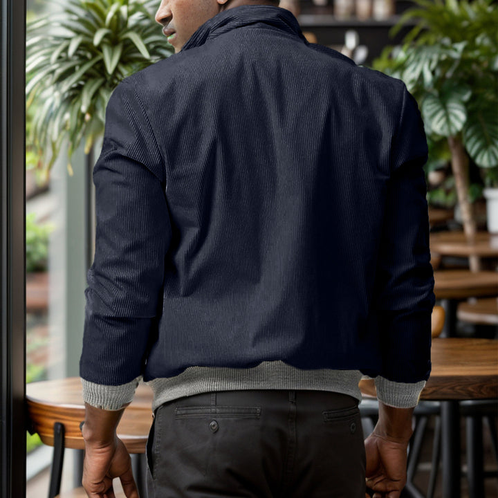 Sporty corduroy jacket for men with practical pockets and modern design Lune London