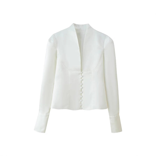 Women's elegant satin blazer Amarae
