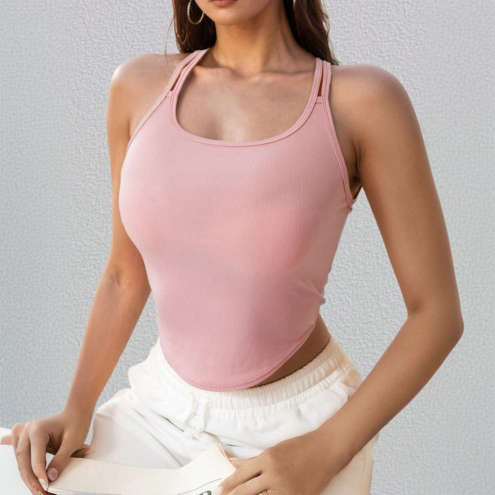 Débardeur de sport pour femmes avec coupe slim et bretelles décoratives Chic & Stil
