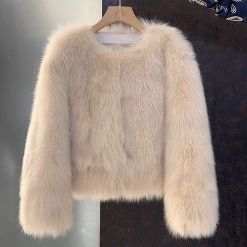 Veste élégante en fausse fourrure pour femmes avec coupe courte Chic & Stil
