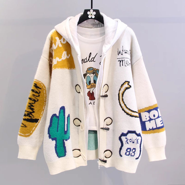 Women casual knit hoodie with chic and style