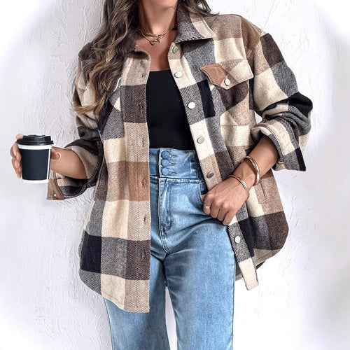 Plus size ladies checked shirt Amarae