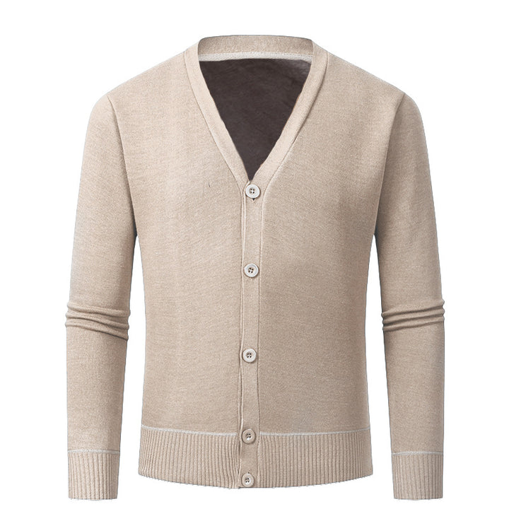 Men's knit sweater with V-neck and buttonless design Lune London