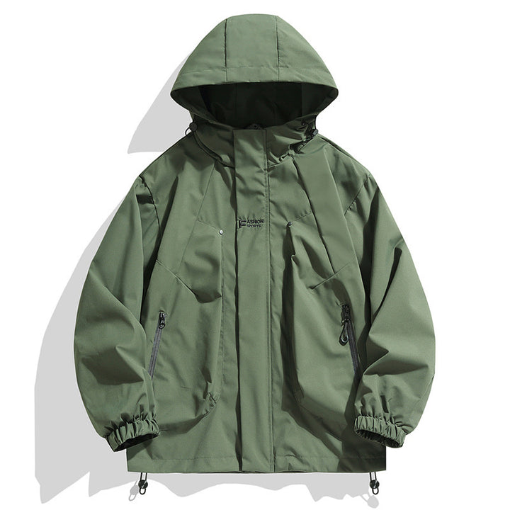 Waterproof sports jacket for men with adjustable hood Lune London