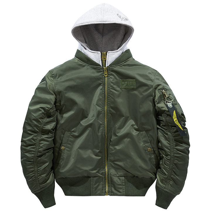 Men's bomber jacket with removable hood and practical pockets Lune London