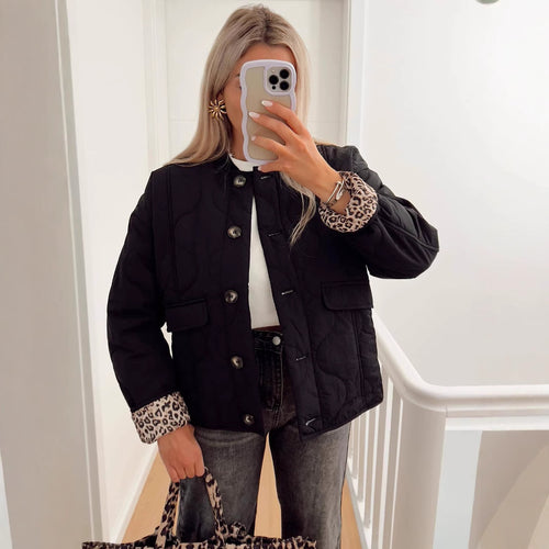 Ladies quilted leisure jacket with practical pockets Amarae
