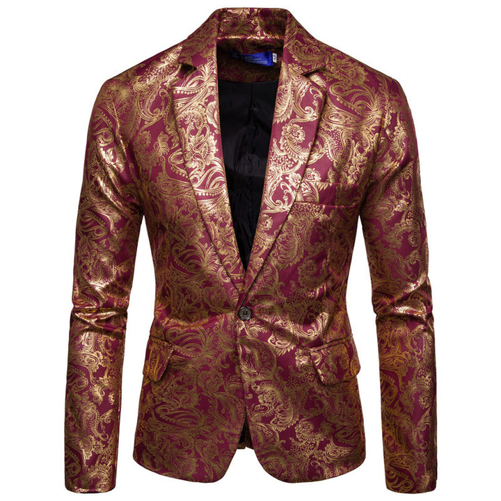 Exclusive men's sequin blazer with gold embellishments and a modern cut Lune London