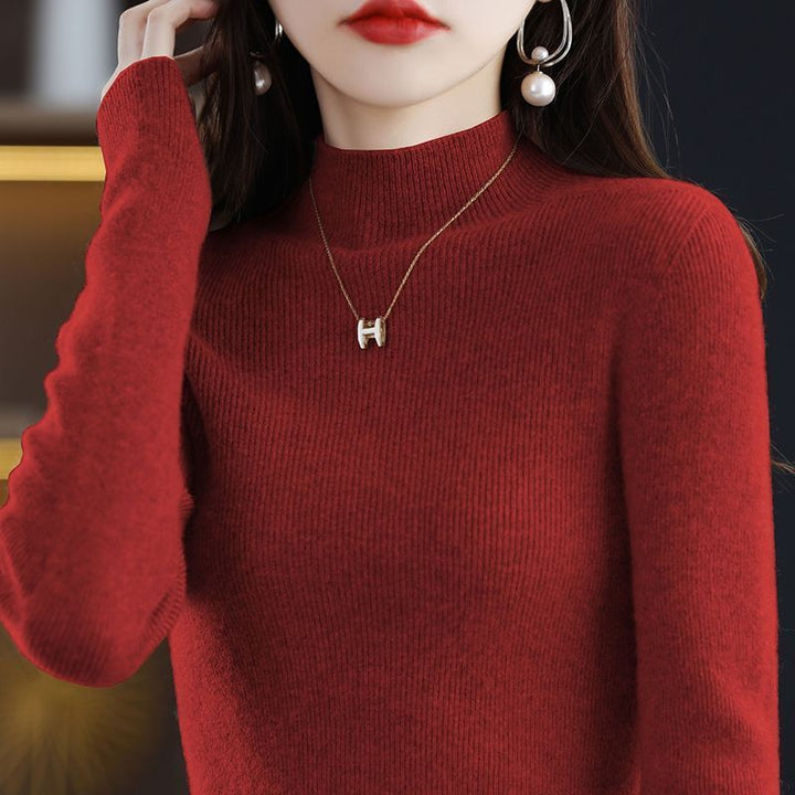Pull à col roulé élégant pour dames en tricot fin Chic & Stil