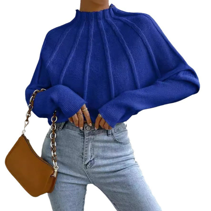 Knit sweater for women with high collar Lune London