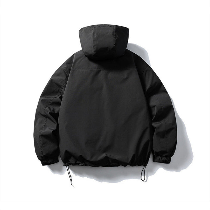 Unisex Waterproof technical hooded jacket with multiple pockets and adjustable hem Amarae