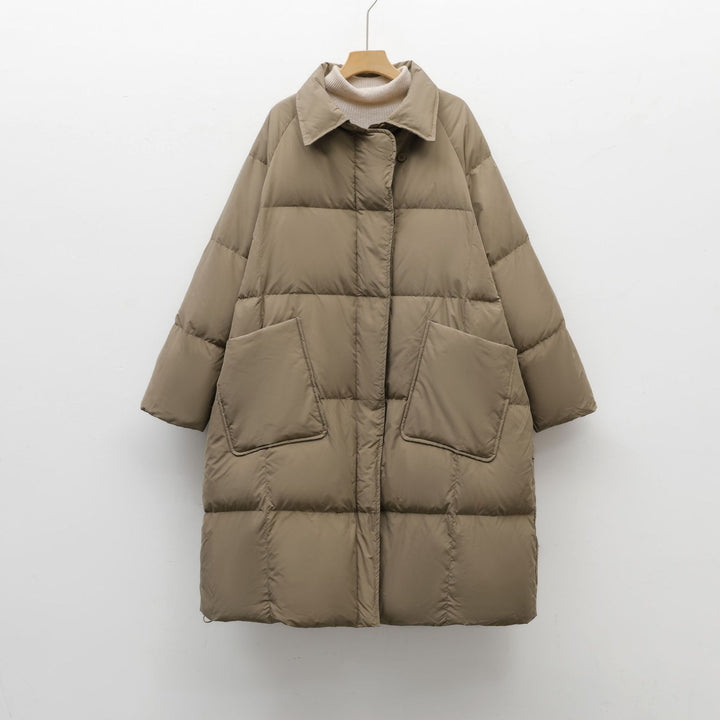 Ladies bulky padded coat with rounded cut and practical pockets Lune London