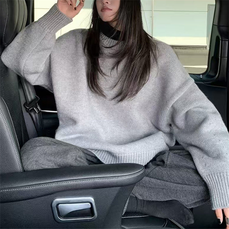 Pull en tricot épais décontracté pour femme avec coupe oversize et manches douces Chic & Stil
