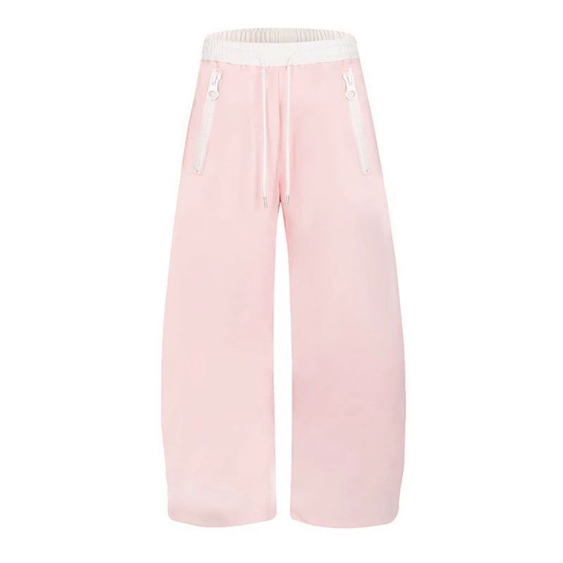 Ladies wide lounge pants with high comfort waistband, drawstring and zip pockets Amarae