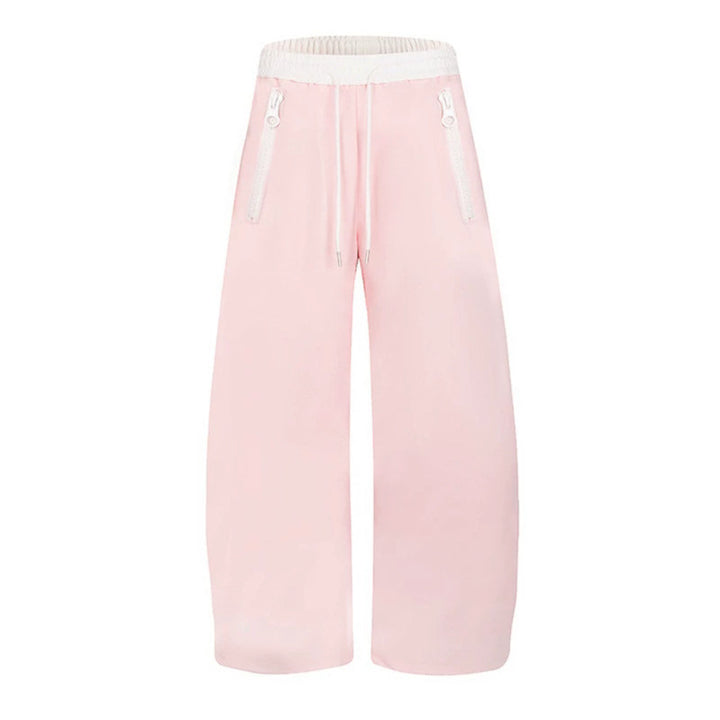 Ladies wide lounge pants with high comfort waistband, drawstring and zip pockets Amarae
