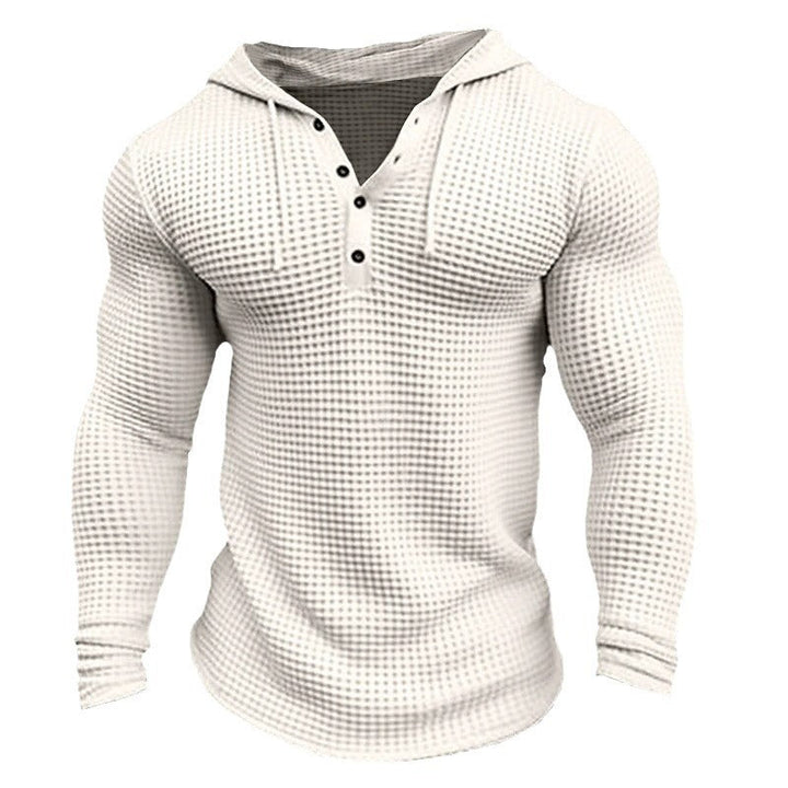 Men's Hoodie with textured design and Chic collar Style