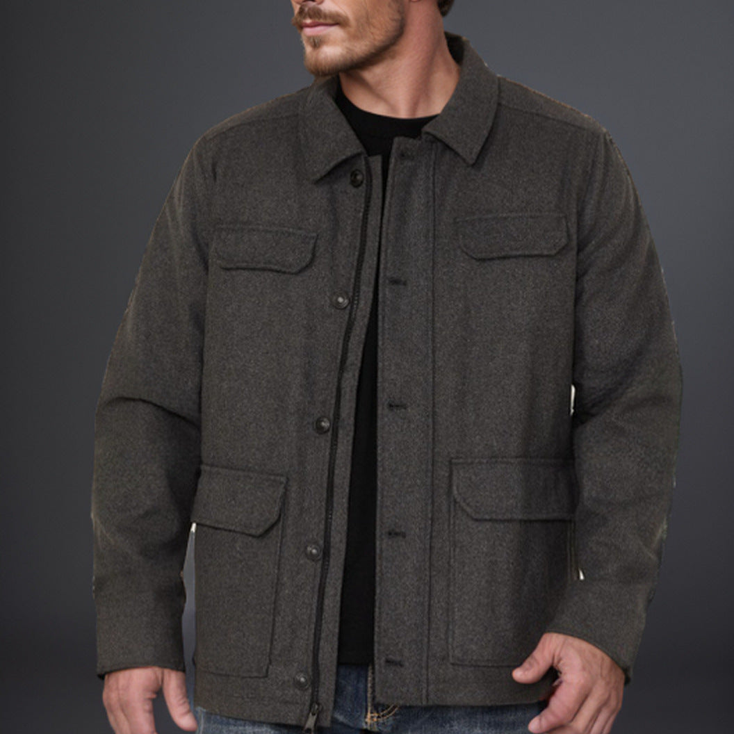 Multifunctional utility jacket for men with large pockets Lune London
