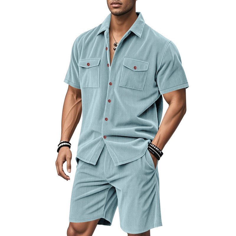 Men's short sleeve shirt and shorts set Lune London