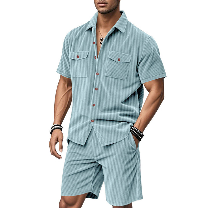 Men's short sleeve shirt and shorts set Lune London