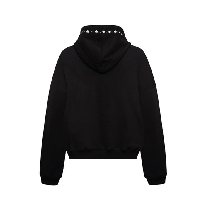 Women’s hooded zip jacket with stud trim and oversized fit Amarae