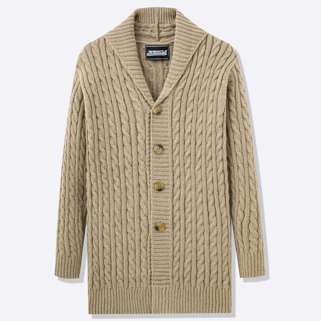 Men's knit jacket with open design and button details Lune London