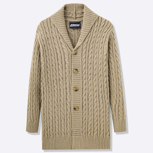 Men's knit jacket with open design and button details Amarae