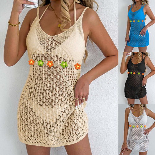 Women’s Enamel Crochet Swim Cover-Up Dress