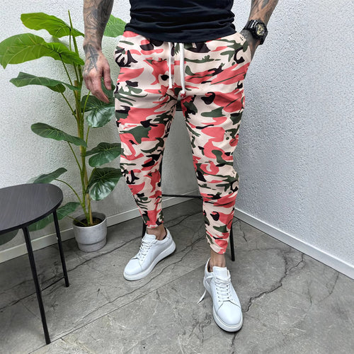 Camouflage jogging pants for men with elastic waistband and side pockets Amarae
