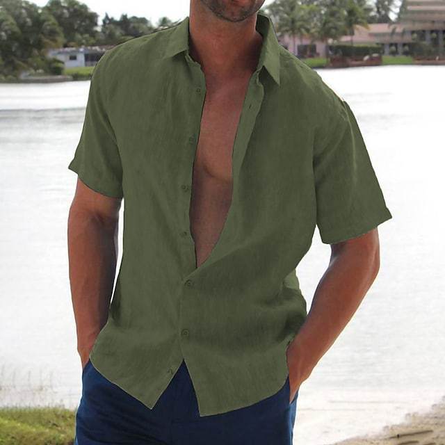 Men's Light Casual Loose Fit Short Sleeve Shirt Amarae