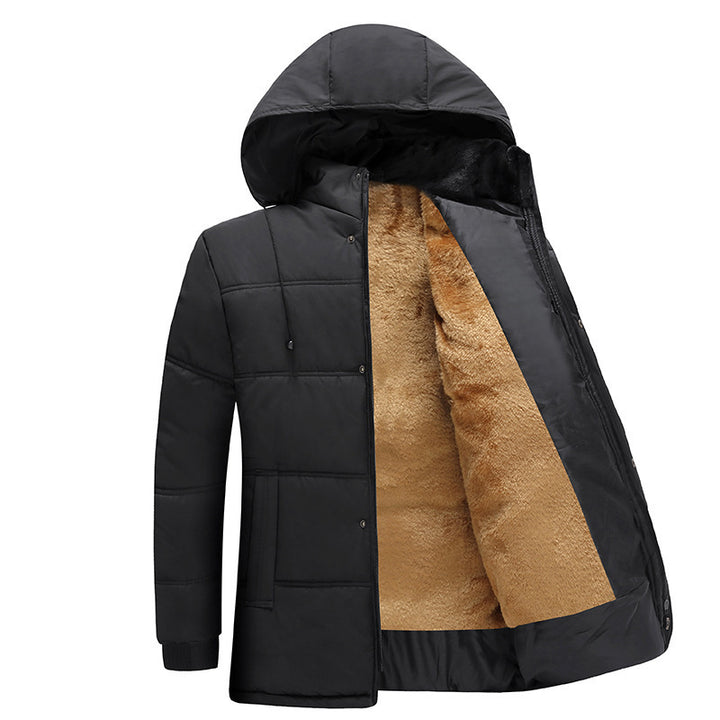 Men's winter jacket quilted with soft lining and adjustable hood Lune London