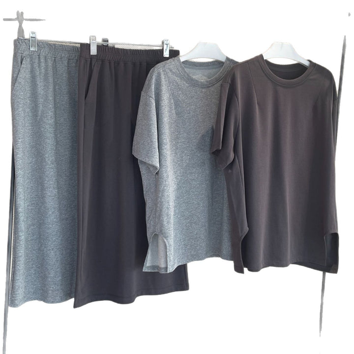 Women's Casual Oversize T-Shirt Dress made of cotton jersey with extended hem Down