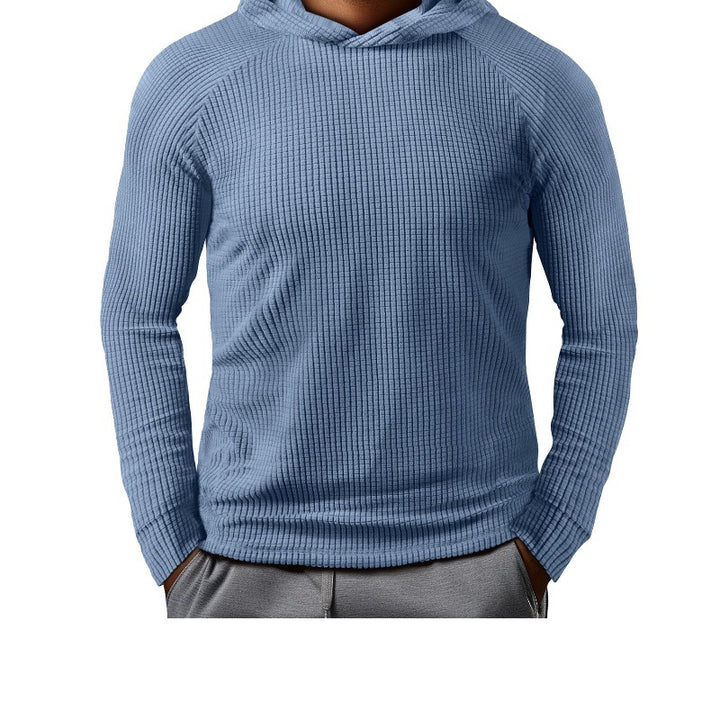 Men's casual hoodie in textured material Lune London
