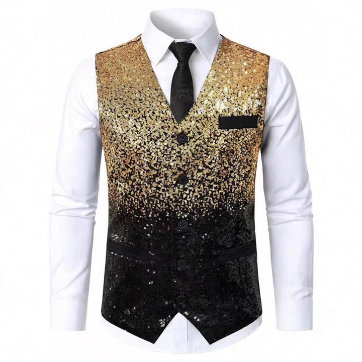 Men's Glittering Holiday Vest Chic und Stil