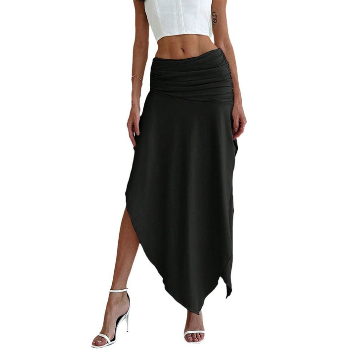 Jupe maxi asymétrique pour femmes avec un élégant froncé Chic & Stil