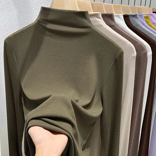 Women's Long Sleeve Turtleneck Sweater made of high-quality Knitting Fabric