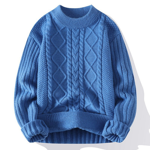 Ladies Cozy Knit Sweater with Twisted Pattern Amarae