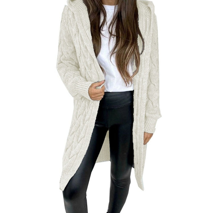 Long cable knit coat for women Lune London