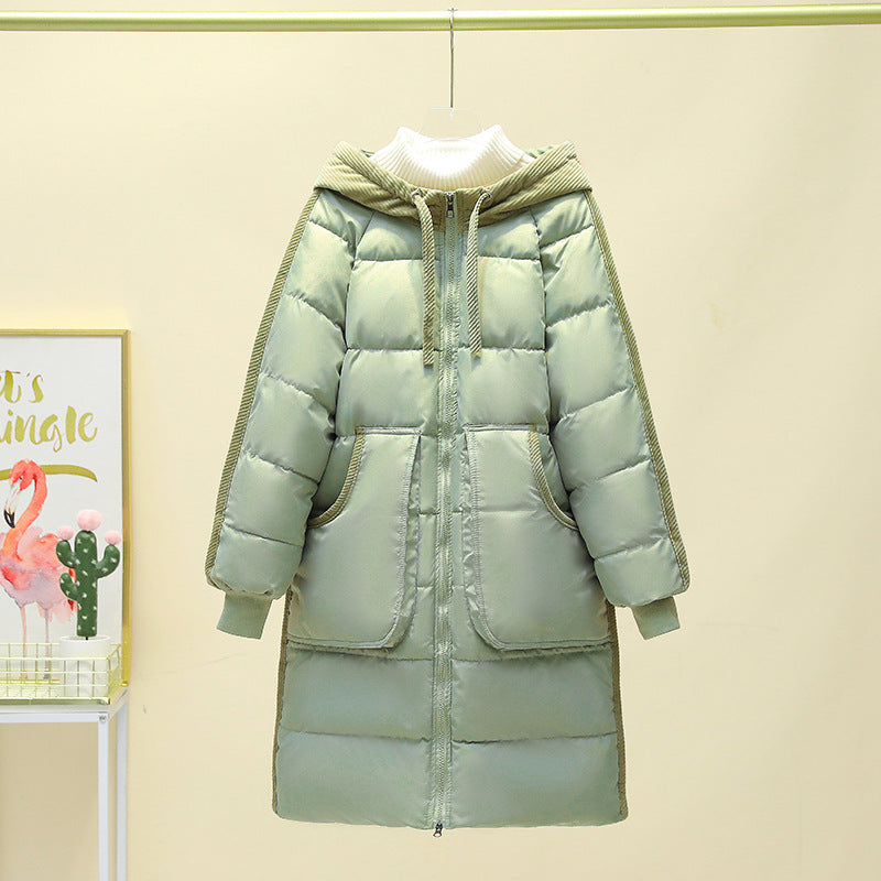 Women Parker padded insulated longer with removable hood and large pockets Lune London