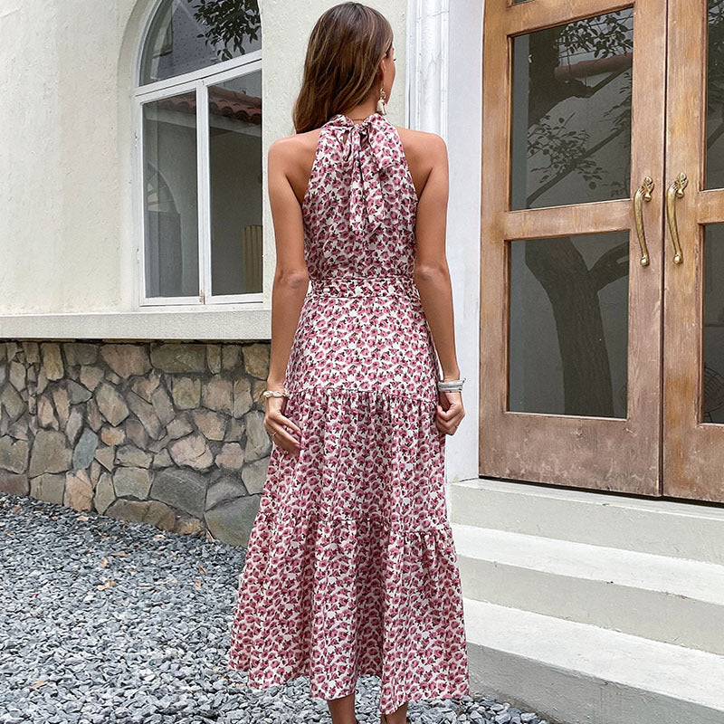 Lune London Women's Floral High Neck Maxi Dress