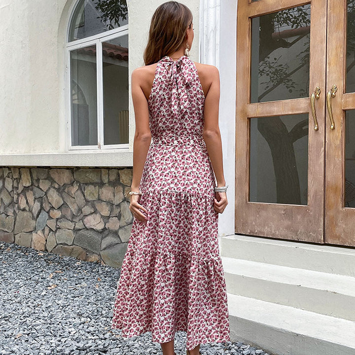 Lune London Women's Floral High Neck Maxi Dress