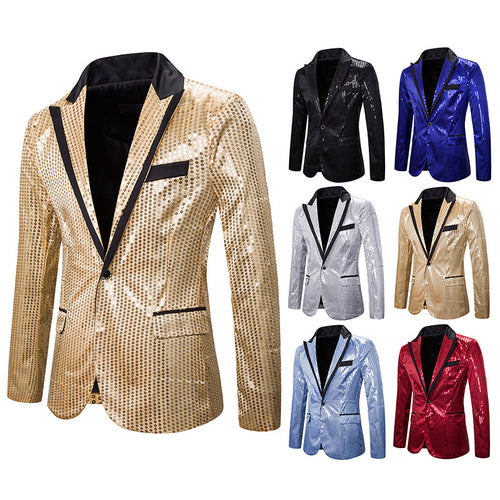 Elegant sequin jacket for men with modern cut Amarae