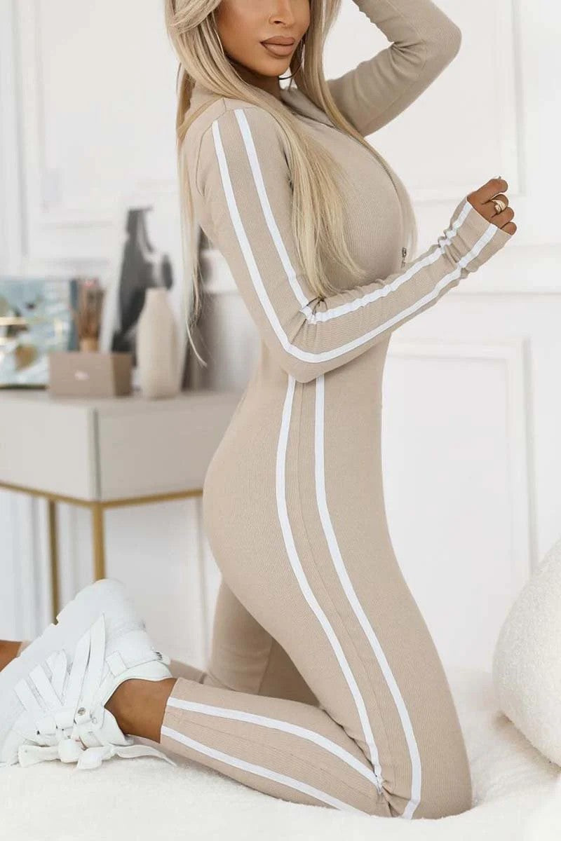 Women Long Sleeve Sporty Body with Lune London Stripes