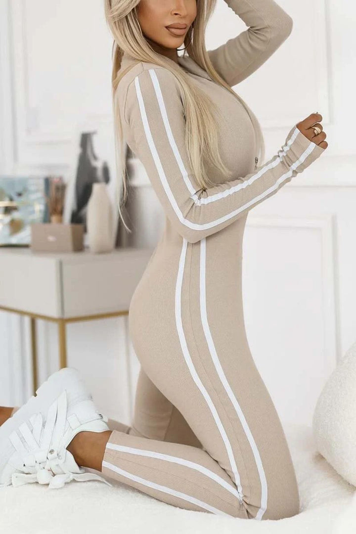 Women Long Sleeve Sporty Body with Lune London Stripes