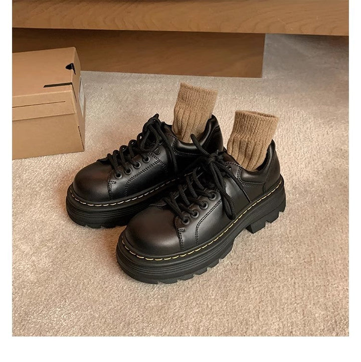 Women's Chunky Lace-Up Shoes with Non-Slip Tread Sole and Stylish Design Lune London