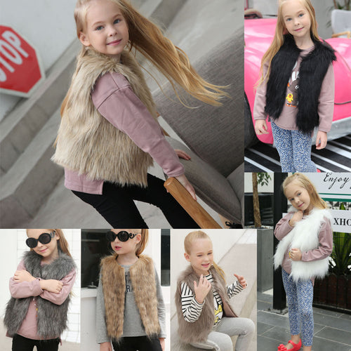 Ladies reversible luxurious faux fur vest Amarae