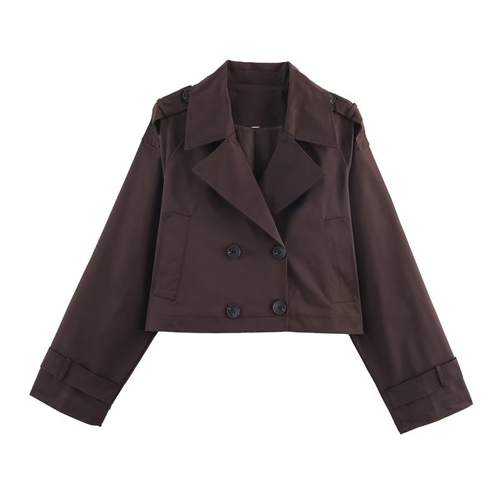 Chic and stylish cropped trench coat for women